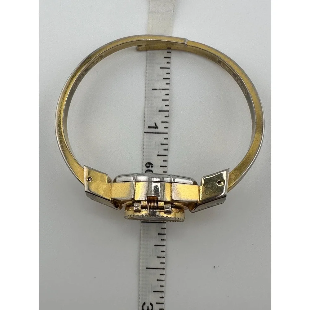 Vintage VaLaire Women's Mechanical Watch Swiss Gold Tone Floral Art Deco Style